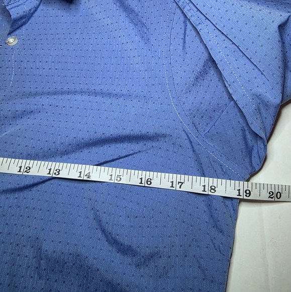 Lands' End Blue 3/4 Sleeve Button Down, 4 - Picture 9 of 10